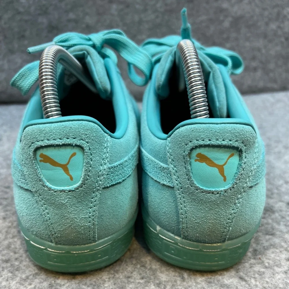 Puma Suede Classic Teal Monochromatic Low Top Sneakers Womens Shoes Size 10